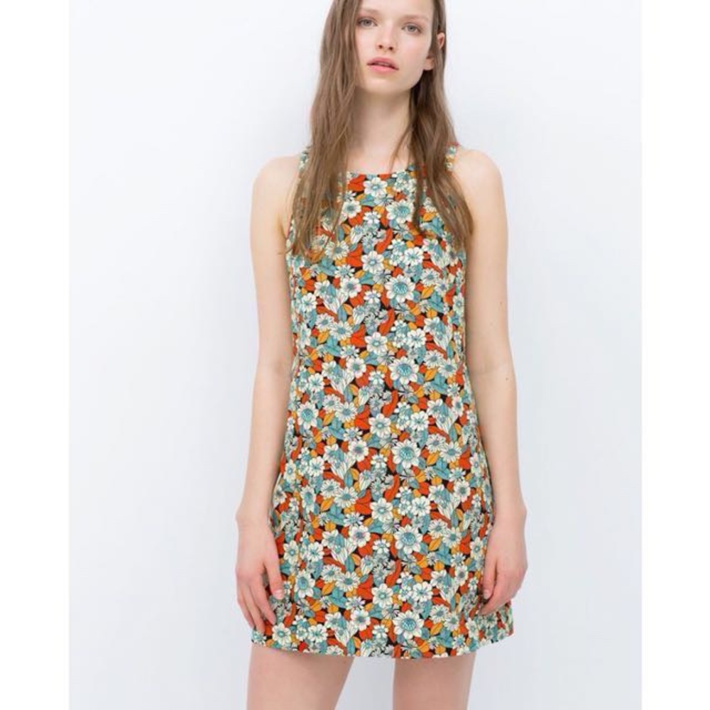 Zara TRF Floral Mini Dress | Spring/Summer Staple | Size M